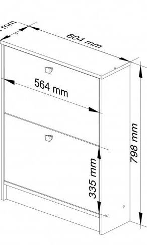 Schuhschrank ASTERIA II Wenge Dekor