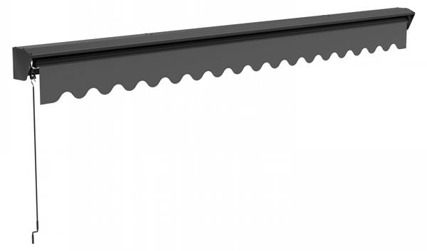Markise Paimpol Grau - Metall - 1 x 1 x 300 cm