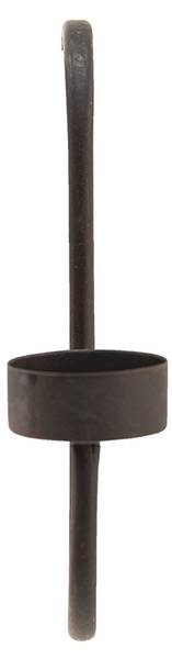 Theelichthouder Niort zwart - metaal - 9 x 18 x 4 cm