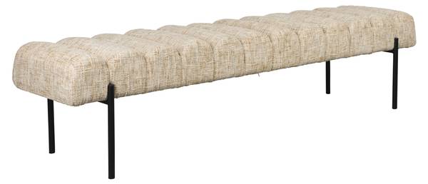 Sitzbank JETHRO Beige - Textil - 160 x 45 x 42 cm