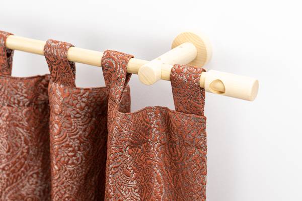 Gardinenstange Pandri 1 lfg. Beige - Holz - Breite: 280 cm