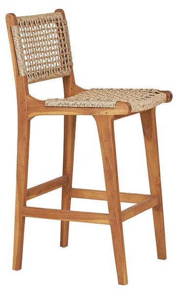 Tabouret de bar Derby Teck - 45 x 95 x 55 cm