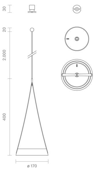 Akku-Pendelleuchte Mahina Hochglanz Schwarz