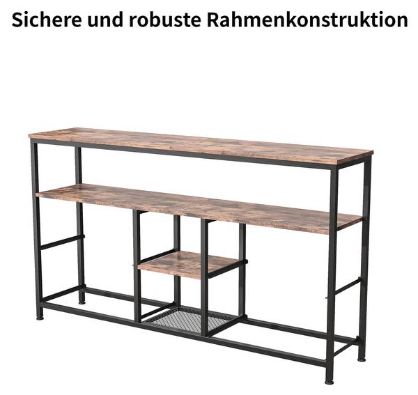 Schrank ADPT-108 Braun - Metall - Massivholz - Textil - 30 x 77 x 108 cm