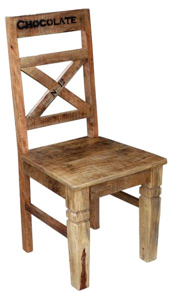 RUSTIC Stuhl Braun - Mango - 45 x 100 x 45 cm