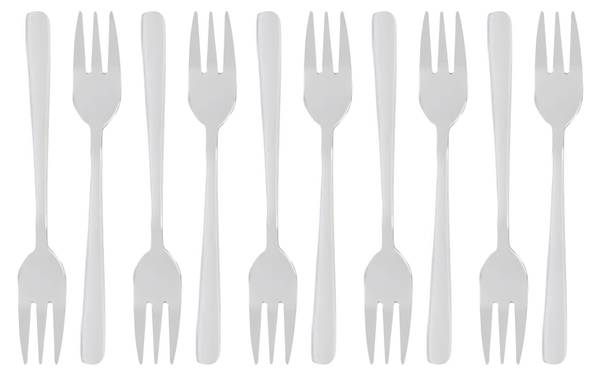 Gabeln VIENNA 10er-Set Silber - Metall - 3 x 3 x 15 cm
