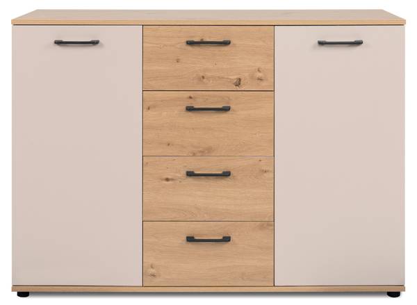 Sideboard LINO bruin - plaatmateriaal op houtbasis - 120 x 86 x 35 cm