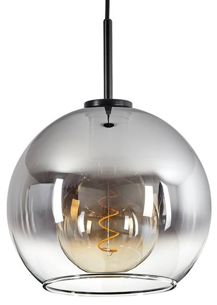 Deckenleuchte Cesaro Grau - Aluminium - Klarglas - 31 x 149 x 30 cm