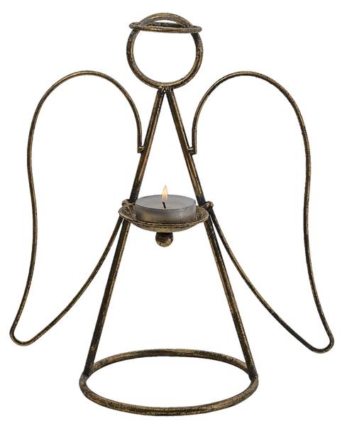 Kandelaar Engel Mateo metaal - 16 x 26 x 21 cm