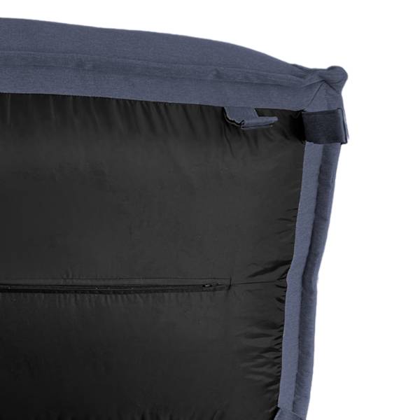1-Sitzer Modul Chaiselongue LEINENOPTIK Grau - Textil - 60 x 38 x 60 cm