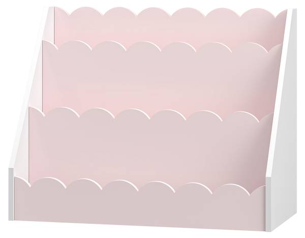 Étagère pour enfant Vestnes Rose foncé - Blanc - Bois manufacturé - 61 x 48 x 30 cm