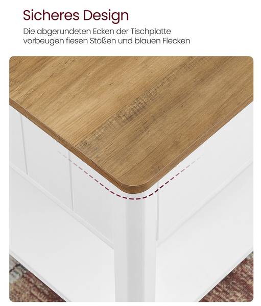Couchtisch Bissau Weiß - Holzwerkstoff - 80 x 45 x 80 cm