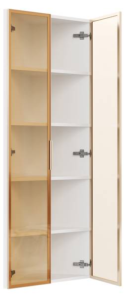 Vitrinekast GLOWLucy Ⅴ wit - plaatmateriaal op houtbasis - 44 x 160 x 44 cm