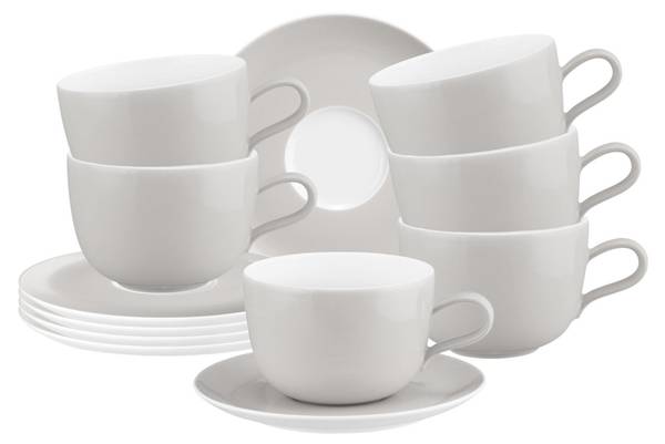 Cappuccino-Set Liberty Pure Colors 12tlg Grau