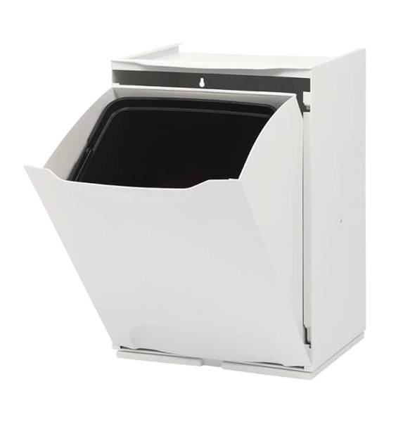 Poubelle Dorothy Blanc - Matière plastique - 29 x 47 x 34 cm