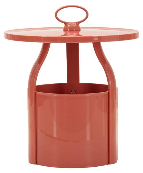 Table d'appoint Iris Rouge - Matière plastique - 44 x 43 x 44 cm