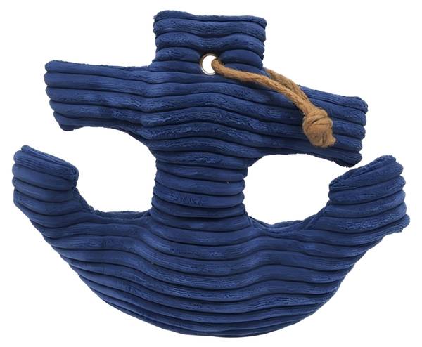 Deurstopper anker blauw - bruin - katoen - 42 x 38 x 28 cm