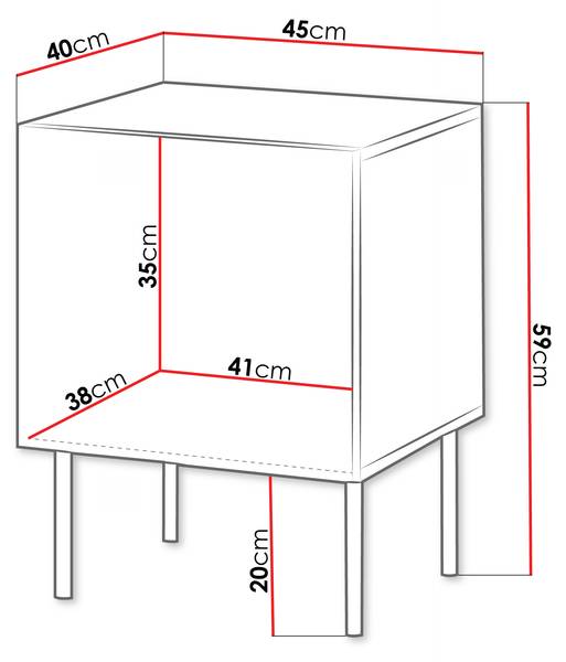 Nachttisch Isla, 2-er Set Schwarz