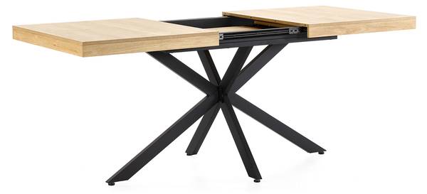 Table salle à manger extensible Genova Marron - Bois manufacturé - 140 x 75 x 80 cm
