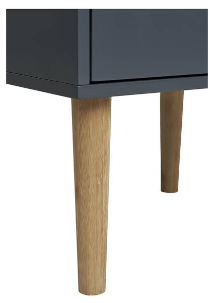 Beistelltisch Bisley Grau - Holz teilmassiv - 40 x 55 x 35 cm