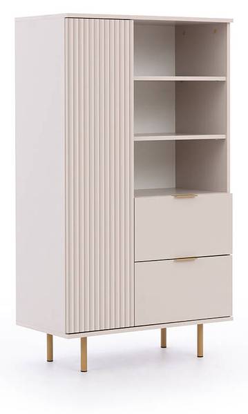 Wohnzimmer-Set NADOR-132-11 4er-Set Beige - Holzwerkstoff - 480 x 140 x 60 cm