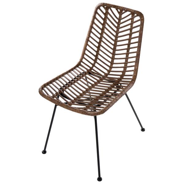 Chaise de salle à manger DILLEY Noir - Marron