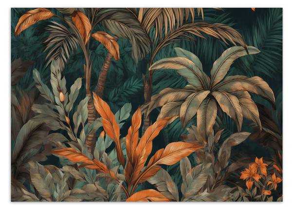 Fototapete Palmen in einer Dschungel 200 x 140 cm