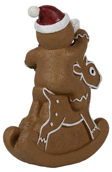 Decoratie Gingerbread man Xmas&Zaire bruin - kunststof - 5 x 12 x 11 cm