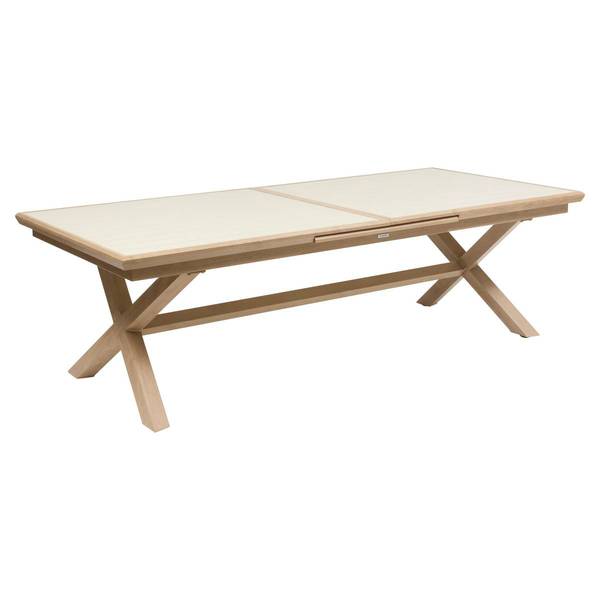 Table de jardin AXIOME Beige - Métal - 113 x 77 x 250 cm