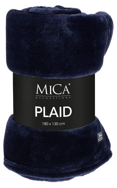 Plaid Mica donkerblauw