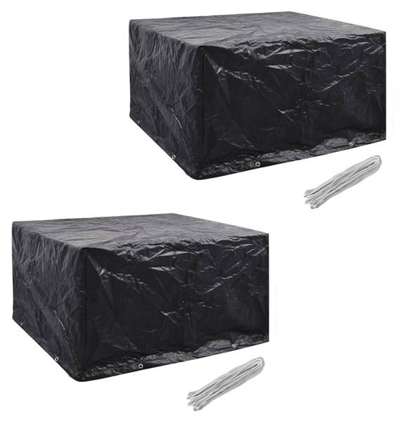 Gartenmöbel Abdeckung 3028506-2(2er Set) Schwarz - Aluminium - Polyethylen - 113 x 73 x 172 cm