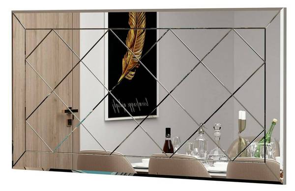 Spiegel Nimfa Weiß - Holzwerkstoff - 60 x 120 x 2 cm