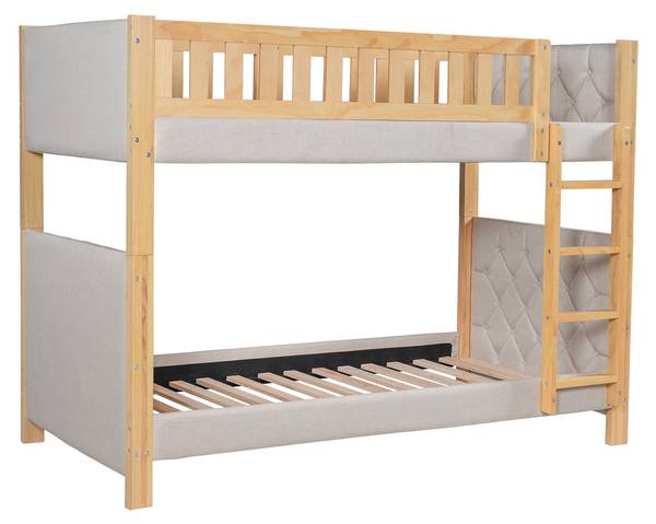 Etagenbett AtticWoody Ⅰ Braun - Holzwerkstoff - 95 x 154 x 209 cm