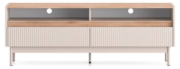 Meuble TV DUNEA Gris - Mélamine - 154 x 55 x 40 cm