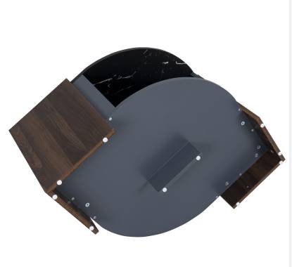 Salontafel Cronus V zwart - bruin - staal - 63 x 40 x 97 cm
