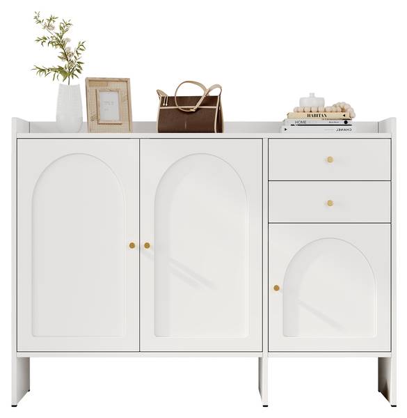 Schuhschrank DianaBA Ⅳ Weiß - Holzwerkstoff - 120 x 90 x 35 cm