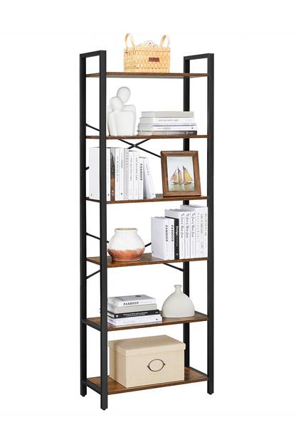Bücherregal Indianapolis Braun - Holzwerkstoff - 30 x 186 x 66 cm