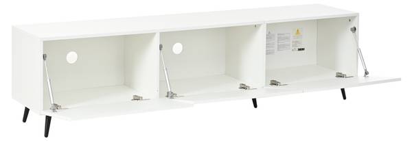 TV-Schrank Neptunus Ⅰ Weiß - Holzwerkstoff - 40 x 48 x 180 cm