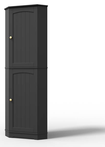Küchenschrank ECKBAHEI241 Ⅵ Schwarz - Holzwerkstoff - 42 x 166 x 42 cm