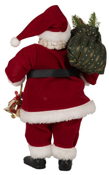 Decoratie Kerstman Xmas&Jayden rood - kunststof - 10 x 27 x 17 cm
