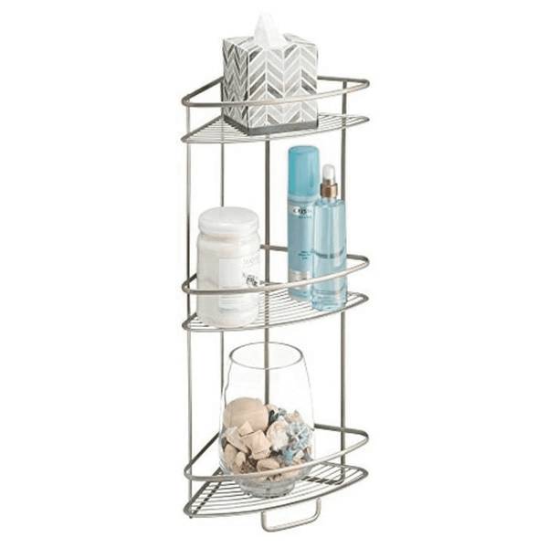 Duschregal-Eck Silber - Stahl - 24 x 67 x 31 cm