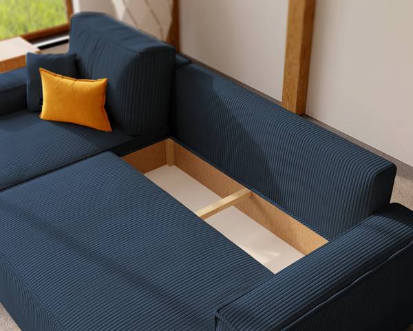 Ecksofa Paris Blau