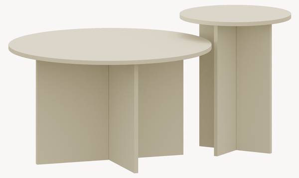 Couchtischset Verummetka 2-tlg. Sandbraun