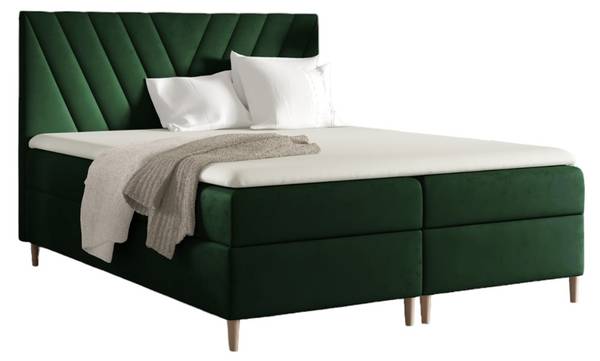 Boxspringbett ESPEN Kiwigrün - Breite: 204 cm