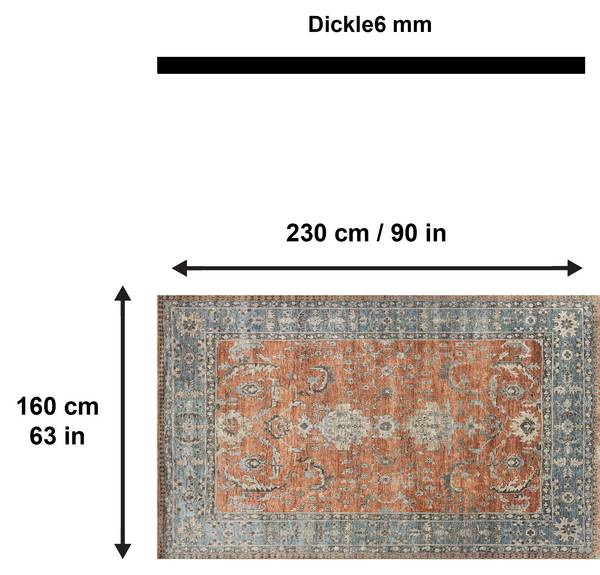 Kurzflorteppich Soliel Chenille 160 x 230 x 160 cm