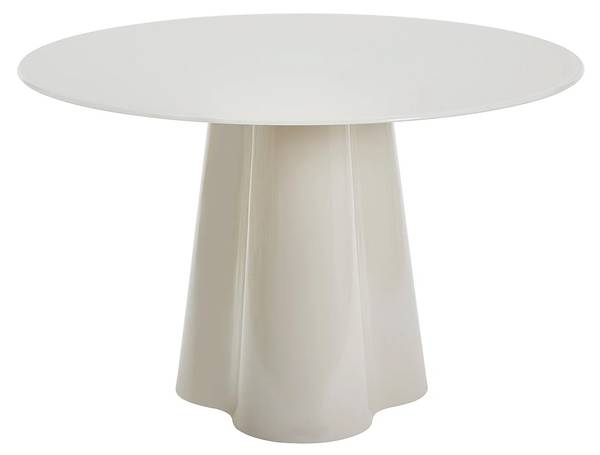 Esstisch AVALINA Beige - Glas - 120 x 76 x 120 cm
