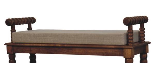 Bank Amber bruin - mango - 100 x 60 x 35 cm