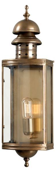 Lampe murale d'extérieur BAKER Laiton - Gris - Verre - Métal - 17 x 60 x 13 cm