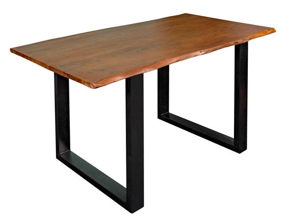 Esstisch MAX Braun - 120 x 80 cm - Schwarz