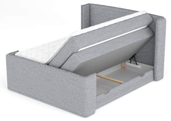 Boxspringbett Freeland Grau - Liegefläche Breite: 200 cm